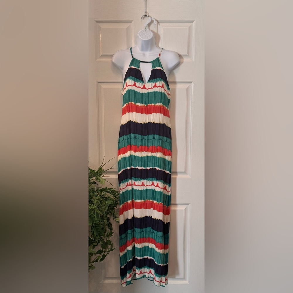 ECI Multicolored Striped Sleeveless Keyhole Maxi Dress Women's Size:Medium